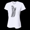 Ladies' Birds-Eye Mesh V-Neck T-Shirt Thumbnail