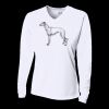 Ladies' Birds-Eye Mesh Long Sleeve V-Neck T-Shirt Thumbnail