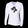 Ladies' Birds-Eye Mesh Long Sleeve V-Neck T-Shirt Thumbnail