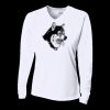 Ladies' Birds-Eye Mesh Long Sleeve V-Neck T-Shirt Thumbnail