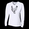 Ladies' Birds-Eye Mesh Long Sleeve V-Neck T-Shirt Thumbnail