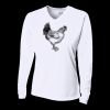 Ladies' Birds-Eye Mesh Long Sleeve V-Neck T-Shirt Thumbnail