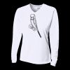 Ladies' Birds-Eye Mesh Long Sleeve V-Neck T-Shirt Thumbnail