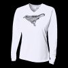 Ladies' Birds-Eye Mesh Long Sleeve V-Neck T-Shirt Thumbnail