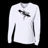 Ladies' Birds-Eye Mesh Long Sleeve V-Neck T-Shirt Thumbnail