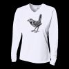 Ladies' Birds-Eye Mesh Long Sleeve V-Neck T-Shirt Thumbnail