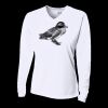 Ladies' Birds-Eye Mesh Long Sleeve V-Neck T-Shirt Thumbnail