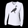 Ladies' Birds-Eye Mesh Long Sleeve V-Neck T-Shirt Thumbnail