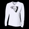 Ladies' Birds-Eye Mesh Long Sleeve V-Neck T-Shirt Thumbnail