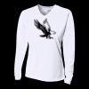 Ladies' Birds-Eye Mesh Long Sleeve V-Neck T-Shirt Thumbnail