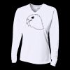 Ladies' Birds-Eye Mesh Long Sleeve V-Neck T-Shirt Thumbnail