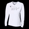 Ladies' Birds-Eye Mesh Long Sleeve V-Neck T-Shirt Thumbnail