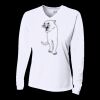 Ladies' Birds-Eye Mesh Long Sleeve V-Neck T-Shirt Thumbnail