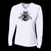 Ladies' Birds-Eye Mesh Long Sleeve V-Neck T-Shirt Thumbnail