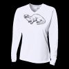 Ladies' Birds-Eye Mesh Long Sleeve V-Neck T-Shirt Thumbnail