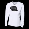 Ladies' Birds-Eye Mesh Long Sleeve V-Neck T-Shirt Thumbnail