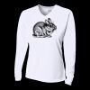 Ladies' Birds-Eye Mesh Long Sleeve V-Neck T-Shirt Thumbnail