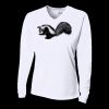 Ladies' Birds-Eye Mesh Long Sleeve V-Neck T-Shirt Thumbnail