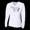 Ladies' Birds-Eye Mesh Long Sleeve V-Neck T-Shirt Thumbnail