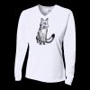 Ladies' Birds-Eye Mesh Long Sleeve V-Neck T-Shirt Thumbnail