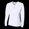 Ladies' Birds-Eye Mesh Long Sleeve V-Neck T-Shirt Thumbnail