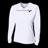 Ladies' Birds-Eye Mesh Long Sleeve V-Neck T-Shirt Thumbnail