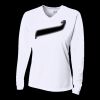 Ladies' Birds-Eye Mesh Long Sleeve V-Neck T-Shirt Thumbnail