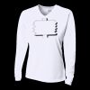 Ladies' Birds-Eye Mesh Long Sleeve V-Neck T-Shirt Thumbnail