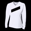 Ladies' Birds-Eye Mesh Long Sleeve V-Neck T-Shirt Thumbnail