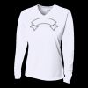 Ladies' Birds-Eye Mesh Long Sleeve V-Neck T-Shirt Thumbnail