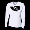 Ladies' Birds-Eye Mesh Long Sleeve V-Neck T-Shirt Thumbnail