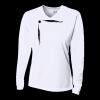 Ladies' Birds-Eye Mesh Long Sleeve V-Neck T-Shirt Thumbnail