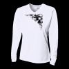 Ladies' Birds-Eye Mesh Long Sleeve V-Neck T-Shirt Thumbnail