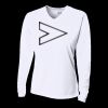 Ladies' Birds-Eye Mesh Long Sleeve V-Neck T-Shirt Thumbnail