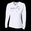 Ladies' Birds-Eye Mesh Long Sleeve V-Neck T-Shirt Thumbnail