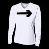 Ladies' Birds-Eye Mesh Long Sleeve V-Neck T-Shirt Thumbnail