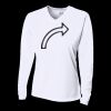 Ladies' Birds-Eye Mesh Long Sleeve V-Neck T-Shirt Thumbnail