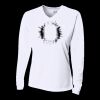 Ladies' Birds-Eye Mesh Long Sleeve V-Neck T-Shirt Thumbnail