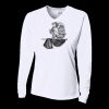 Ladies' Birds-Eye Mesh Long Sleeve V-Neck T-Shirt Thumbnail