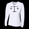 Ladies' Birds-Eye Mesh Long Sleeve V-Neck T-Shirt Thumbnail