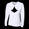 Ladies' Birds-Eye Mesh Long Sleeve V-Neck T-Shirt Thumbnail