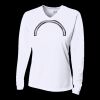 Ladies' Birds-Eye Mesh Long Sleeve V-Neck T-Shirt Thumbnail