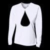 Ladies' Birds-Eye Mesh Long Sleeve V-Neck T-Shirt Thumbnail