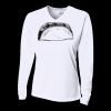 Ladies' Birds-Eye Mesh Long Sleeve V-Neck T-Shirt Thumbnail