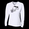 Ladies' Birds-Eye Mesh Long Sleeve V-Neck T-Shirt Thumbnail