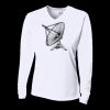 Ladies' Birds-Eye Mesh Long Sleeve V-Neck T-Shirt Thumbnail