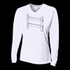 Ladies' Birds-Eye Mesh Long Sleeve V-Neck T-Shirt Thumbnail