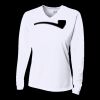 Ladies' Birds-Eye Mesh Long Sleeve V-Neck T-Shirt Thumbnail