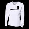 Ladies' Birds-Eye Mesh Long Sleeve V-Neck T-Shirt Thumbnail