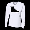 Ladies' Birds-Eye Mesh Long Sleeve V-Neck T-Shirt Thumbnail